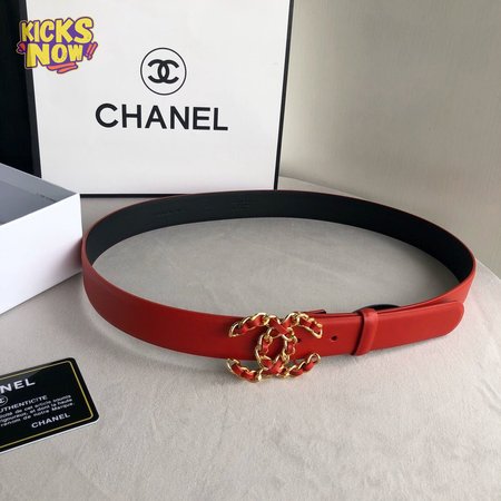 Chanel Red Belt 3.0cm