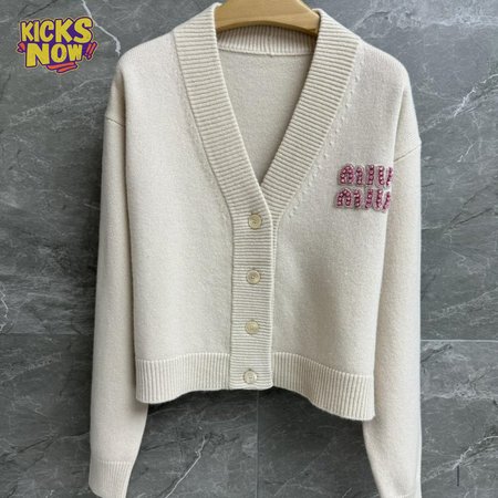 Miu Miu V-Neck Cardigan Sweater