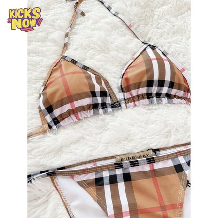 Burberry Grid Two-Piece Swimsuit