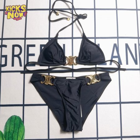 Celine Black Two-Piece Swimsuit