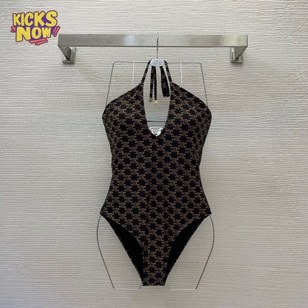 Celine Halter One-Piece Swimsuit