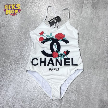 Chanel White One-Piece Swimsuit