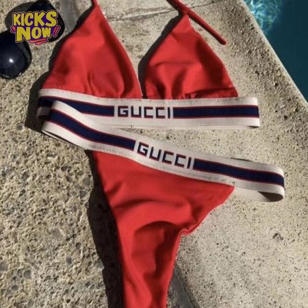 Gucci Red Two-Piece Swimsuit