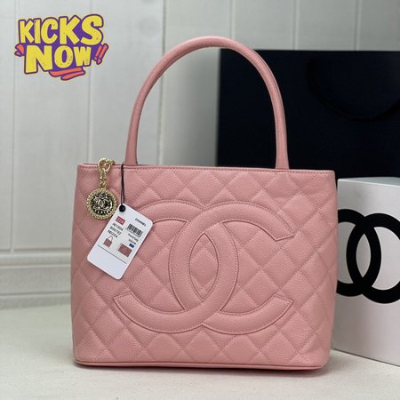 Chanel Caviar Quilted Petit Shopping Tote Pst Pink