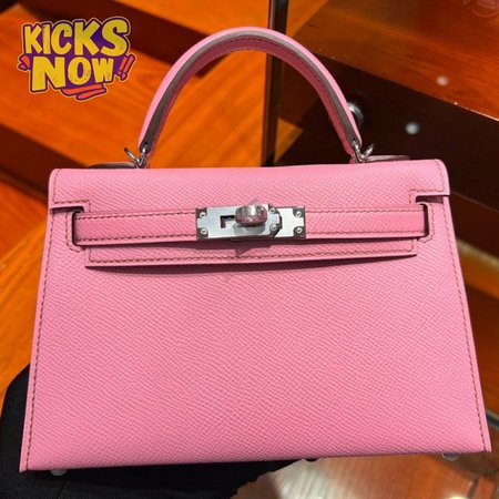 Hermes Handbags Kelly Mini 1q Handbag Rose Confetti