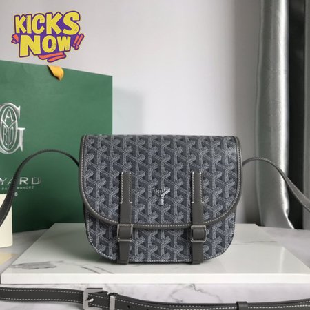 Goyard Belvedere Messenger Goyardine MM Gray