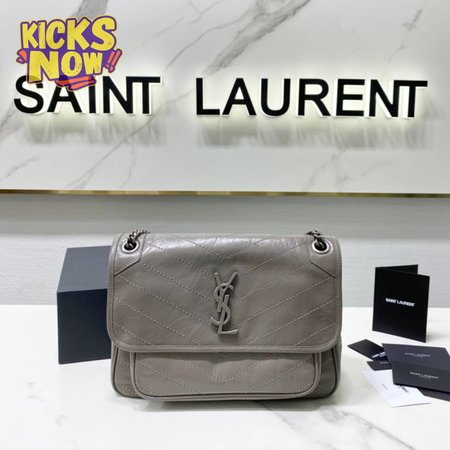Saint Laurent Gray Niki Shoulder Bag