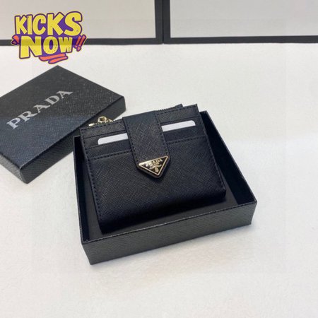 Prada Saffiano And Leather Card Holder