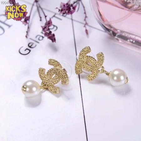 Chanel Resin and Strass Metal Earrings Gold/Transparent