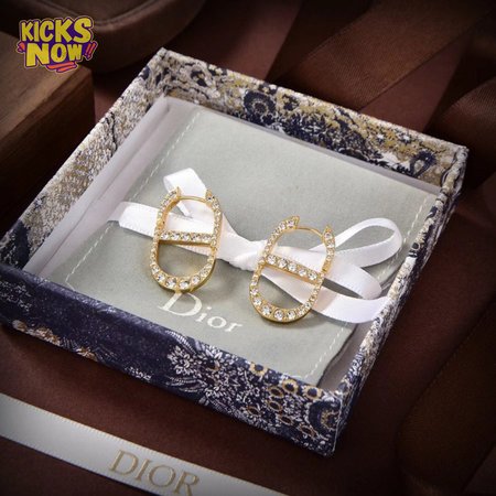 Dior CD Full Diamond Stud Earrings