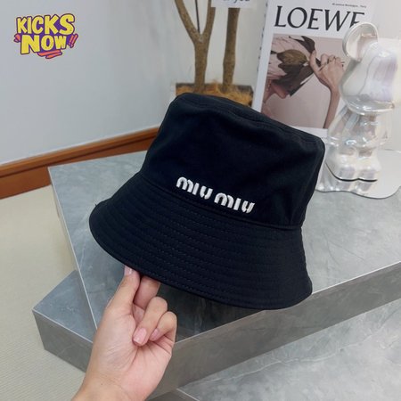 Miu Miu Logo Embroidered Bucket Hat