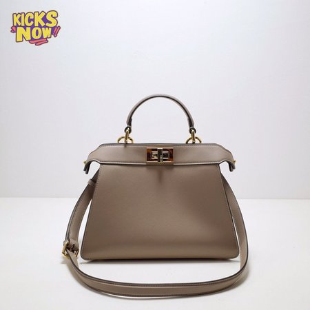 Fendi Peekaboo Iseeu Small Dove Gray Leather Bag