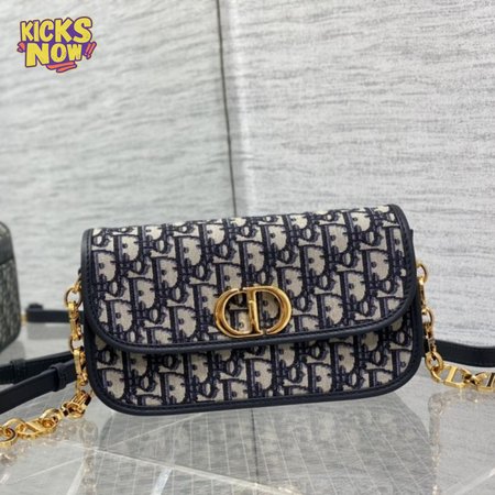 Dior Oblique Jacquard Blue 30 Montaigne Avenue Bag