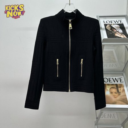 Balmain Black Zip Cardigan