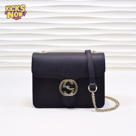 Gucci Interlocking G Shoulder Bag Small Black