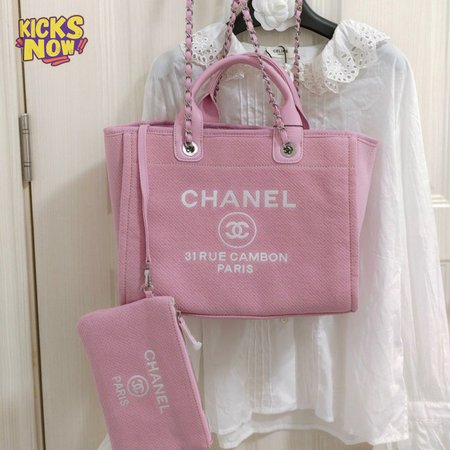 Chanel Deauville Shopping Bag Pink