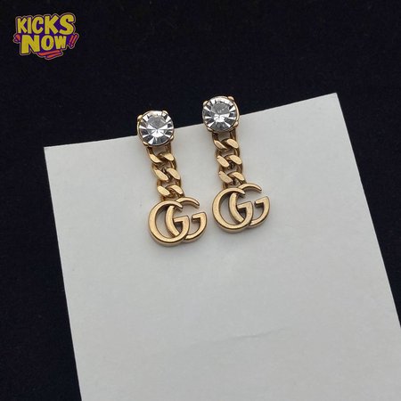 GUCCI Crystal Double G Earrings
