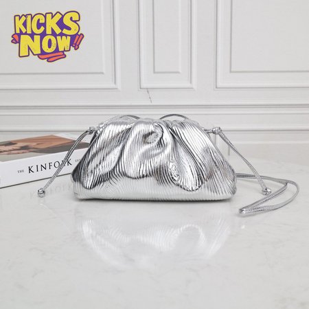 Bottega Veneta Mini Pouch Silver