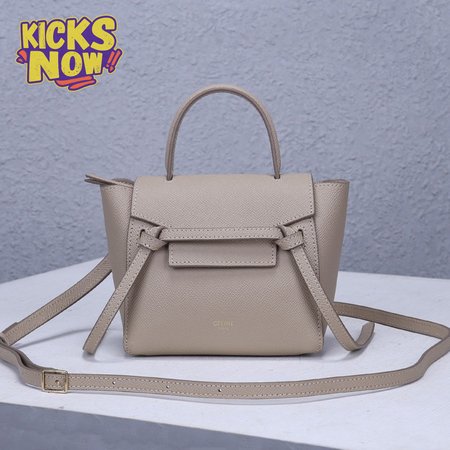 Celine Pico Belt Bag In Grained Calfskin Light Taupe