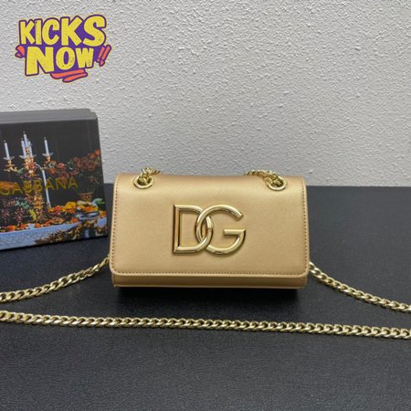 Dolce & Gabbana Calfskin 3.5 Clutch Gold