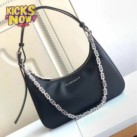 Givenchy Small Moon Cut Out Bag In Leather Black