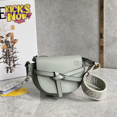 Loewe Mini Gate Bag In Soft Calfskin And Jacquard