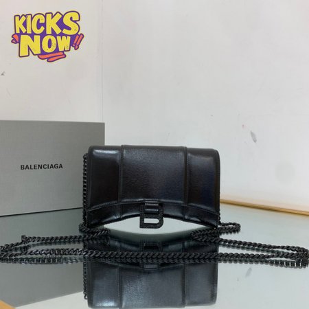 Balenciaga Hourglass Wallet On Chain Box In Black 656050