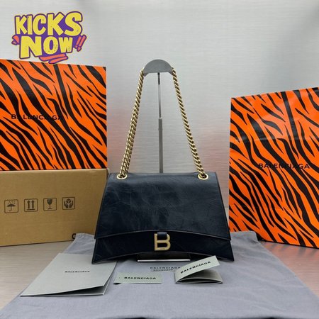 Balenciaga Crush Medium Chain Bag In Black