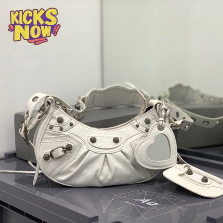 Balenciaga Le Cagole Small Shoulder Bag In White 9104