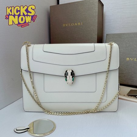 Bvlgari Serpenti Forever Shoulder Bag White 290265