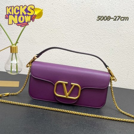 Valentino Loco Calfskin Shoulder Bag Prune WB0K30ZXL_ZA2