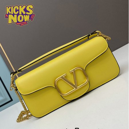 Valentino Loco Calfskin Shoulder Bag Yellow WB0K30ZXL_KN8