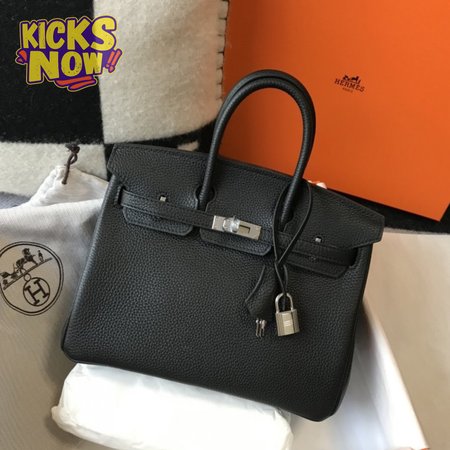 Hermes Birkin 25 Vert Fonce Togo Palladium Hardware Black