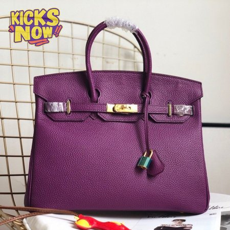 Hermes Birkin HAC Togo 30 Noir Purple