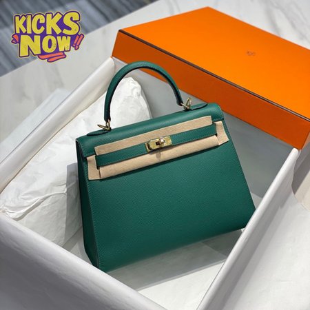 Hermes Kelly 25 Sellier Vert Vertigo Epsom Gold Hardware