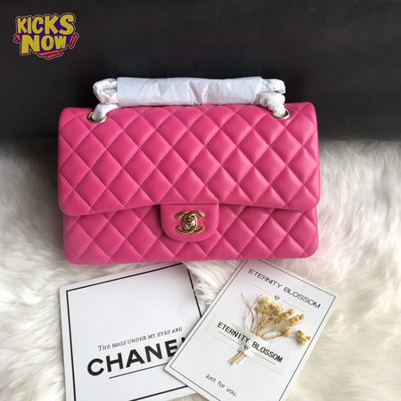 Chanel Classic Double Flap Bag Pink Quilted Lambskin