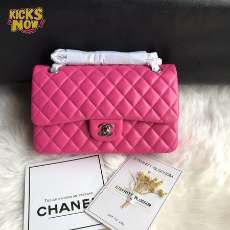 Chanel Classic Double Flap Bag Pink Quilted Lambskin