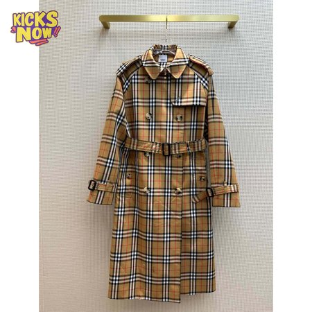 Burberry Check Gabardine Trench Coat