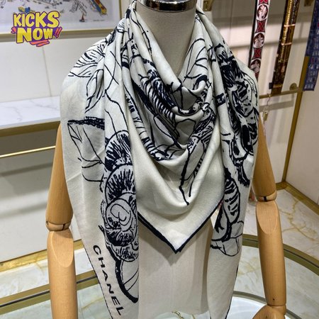 Chanel Double-sided Cashmere Printed Square Scarf