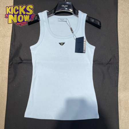 Prada Ribbed Knit Jersey Tank Top 39546X S-L