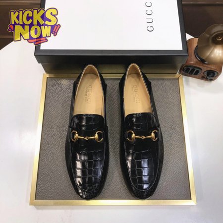 Gucci Jordaan Crocodile Loafer Black 38-44