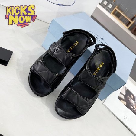 Prada Padded Nappa Leather Sandals Black 35-40