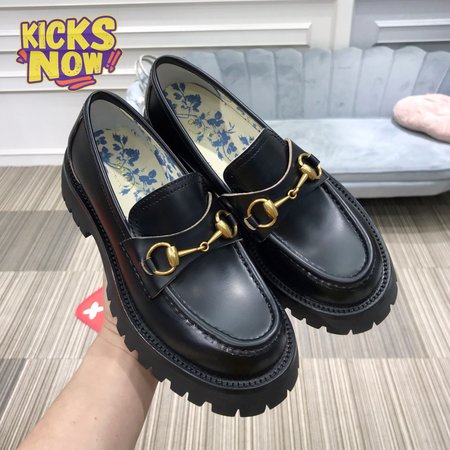 Gucci Leather Lug Sole Horsebit Loafer 35-39