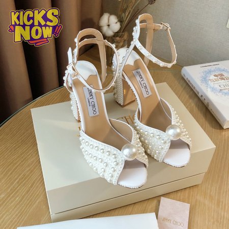 Jimmy Choo Sacaria 100 White Satin Sandals 35-39