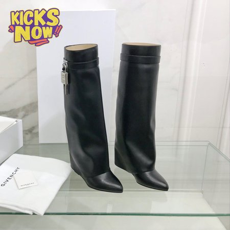 Givenchy Shark Lock Boots In Leather 35-39