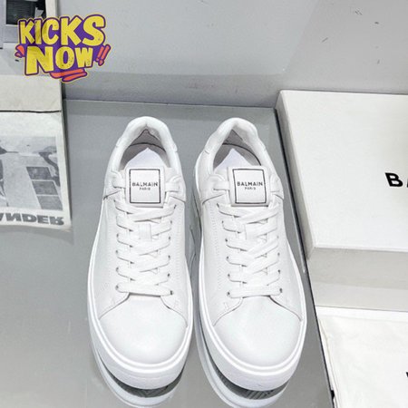 Balmain B-Court Trainers In Calfskin 35-41